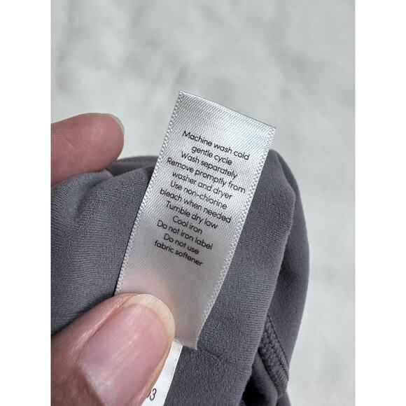 Athleta Salutation Gray Stretch Mesh Workout Pants Women's Size Large L - Picture 6 of 10